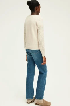 Pablo Pull en laine aux manches ajourées - JIOTI Beigerosé Fashion