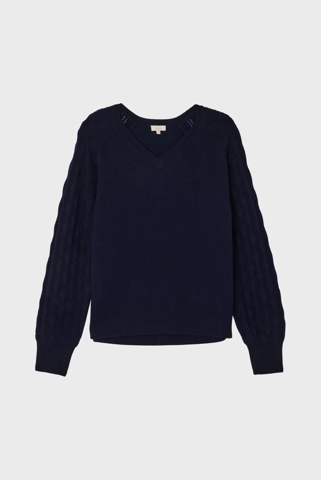 Pablo Pull en laine aux manches ajourées - JIOTI Marine Best