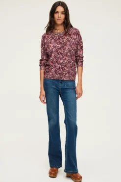 Pablo Pull fin à fleurs et lurex - JALYSSA Nude Best Sale