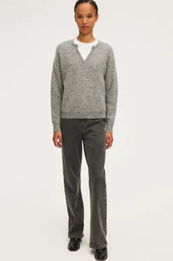 Pablo Pull mohair à col dentelle - JULETTE GrisChiné Online