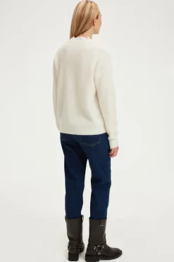 Pablo Pull mohair à col dentelle - JULETTE Ecru Discount