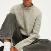 Pablo Pull épais à col montant - JETHIE GrisChiné Shop