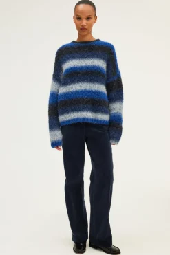 Pablo Pull épais oversize à rayures - JOYA Bleuocean Clearance