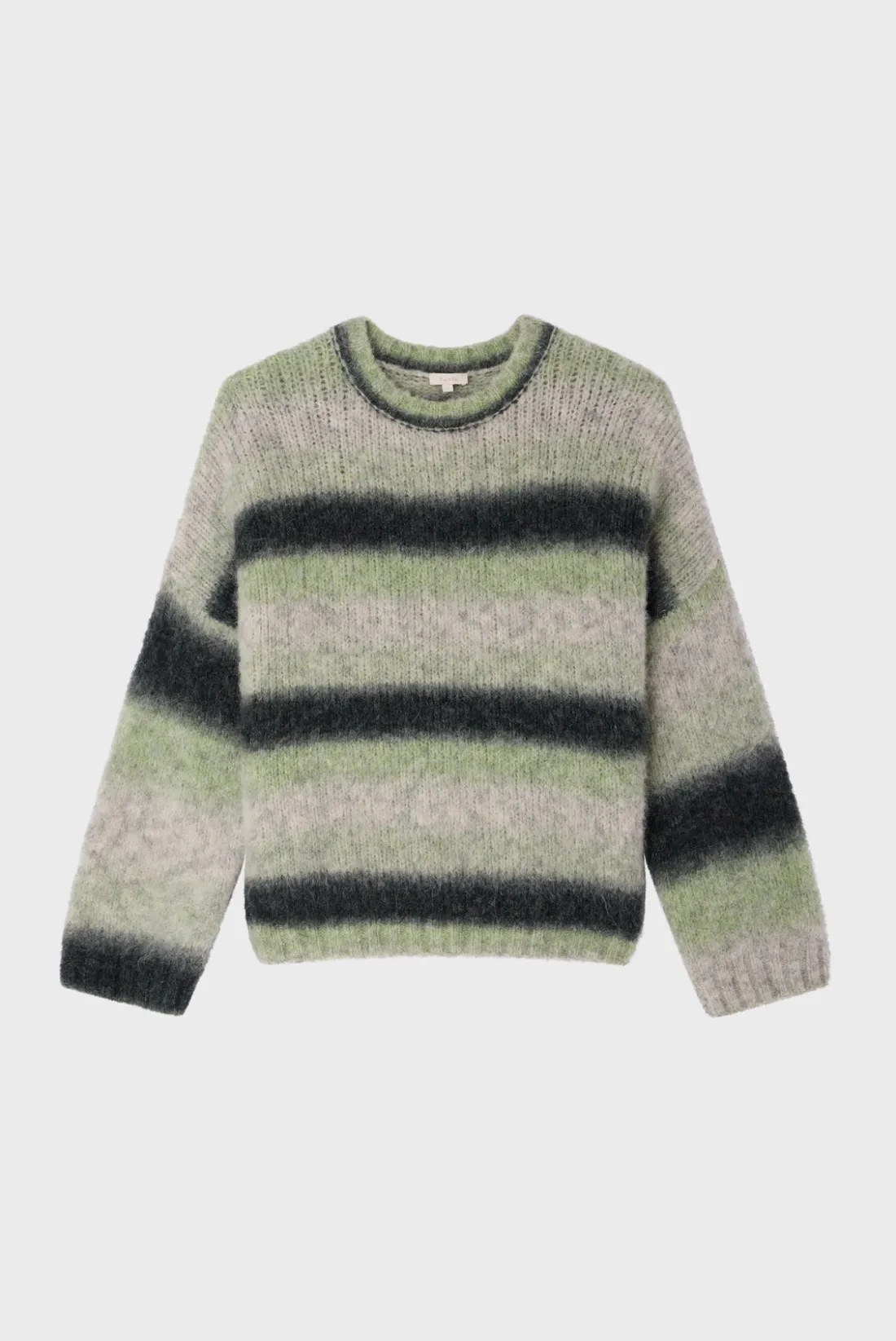 Pablo Pull épais oversize à rayures - JOYA VertKaki Outlet