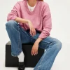 Pablo Pull V oversize chiné - JOURNA Rose Fashion