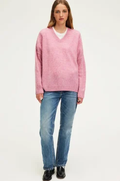Pablo Pull V oversize chiné - JOURNA Rose Fashion