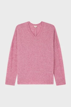 Pablo Pull V oversize chiné - JOURNA Rose Fashion