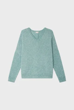 Pablo Pull V oversize chiné - JOURNA Vert Outlet