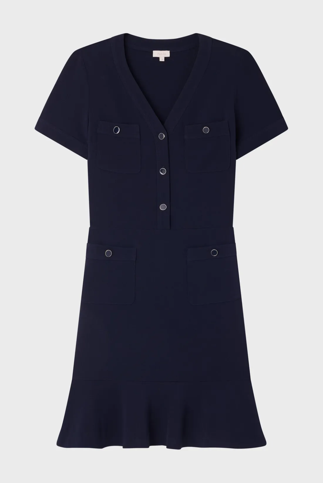 Pablo Robe courte cintrée à volants - SYRINN Marine New