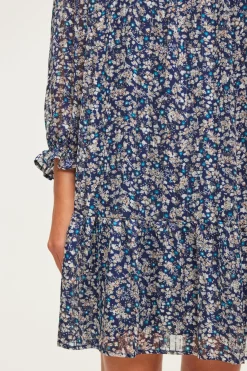 Pablo Robe courte en mousseline fleurie - SAMARE Encre Clearance