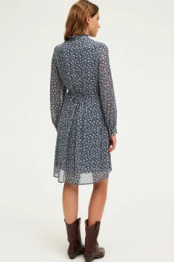 Pablo Robe courte imprimé floral bicolore - SHANA Indigo Online