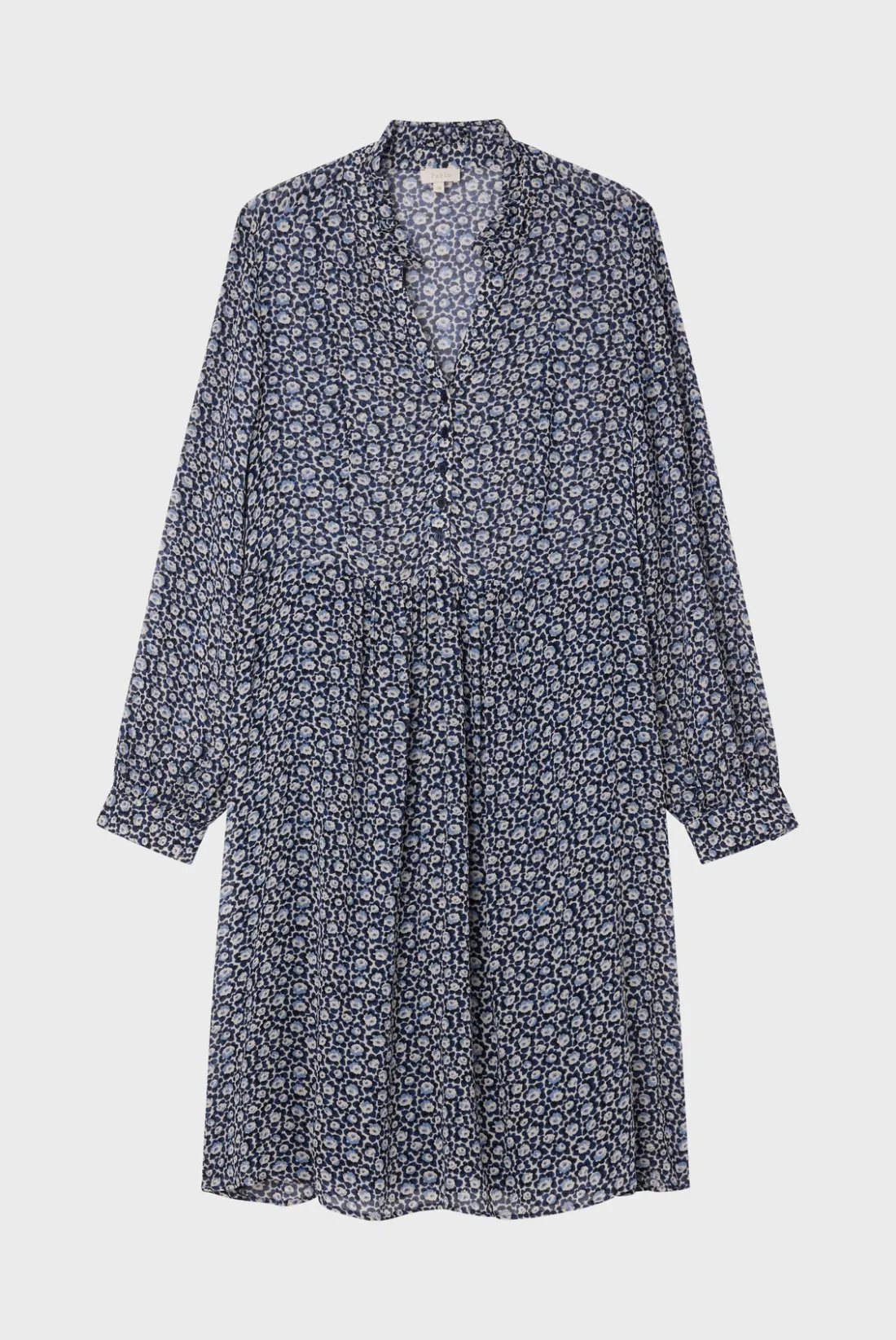 Pablo Robe courte imprimé floral bicolore - SHANA Indigo Online