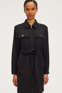 Pablo Robe courte zippée à col -SORAYA Noir Sale