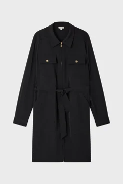Pablo Robe courte zippée à col -SORAYA Noir Sale
