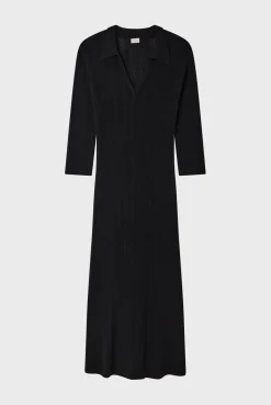 Pablo Robe en laine fine à côtes - SYRIELLE Noir Cheap