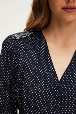 Pablo Robe longue cintrée imprimée - SYLVIA Marine Cheap