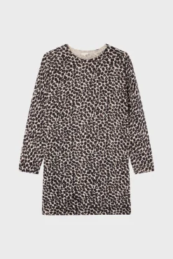 Pablo Robe léopard courte en laine - SEVANE Beige Flash Sale