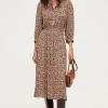 Pablo Robe midi à fleurs - SOIZIC Naturel Best Sale