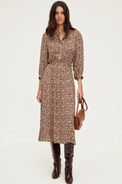 Pablo Robe midi à fleurs - SOIZIC Naturel Best Sale