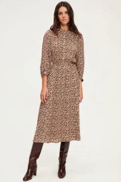 Pablo Robe midi à fleurs - SOIZIC Naturel Best Sale