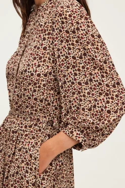 Pablo Robe midi à fleurs - SOIZIC Naturel Best Sale