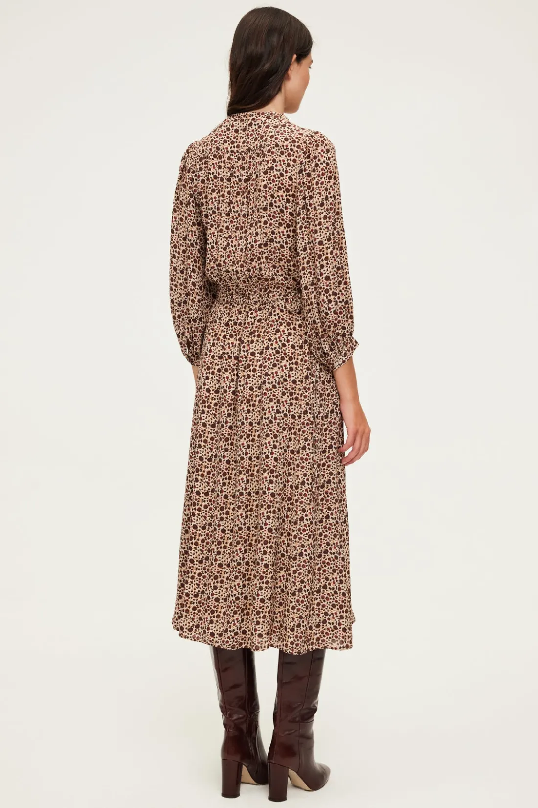 Pablo Robe midi à fleurs - SOIZIC Naturel Best Sale