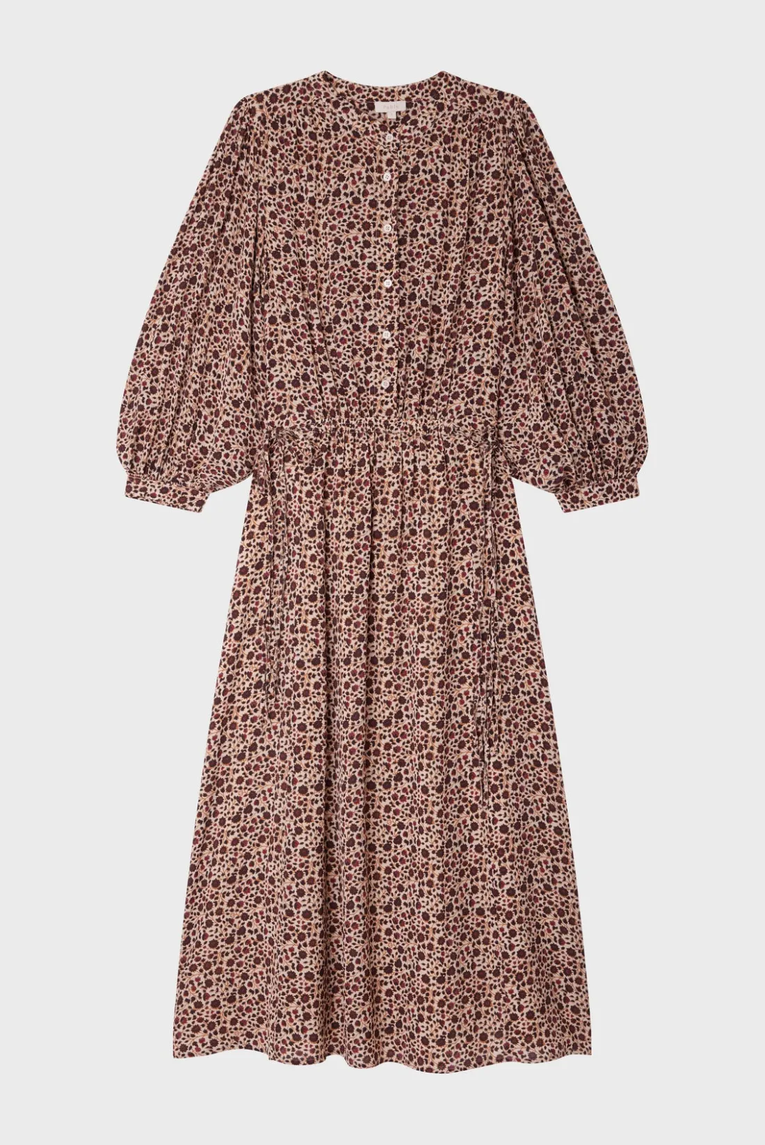 Pablo Robe midi à fleurs - SOIZIC Naturel Best Sale