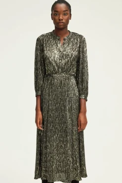 Pablo Robe midi en lurex léopard - SYDONIE Noir Best