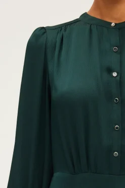 Pablo Robe midi satinée unie - SAFA Vertcactus Shop