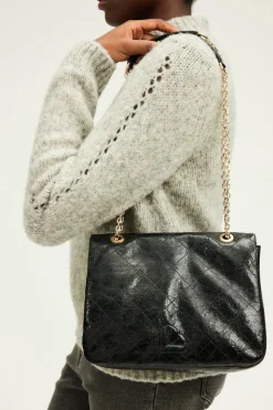 Pablo Sac travers en cuir matelassé - LEAH Noir Clearance