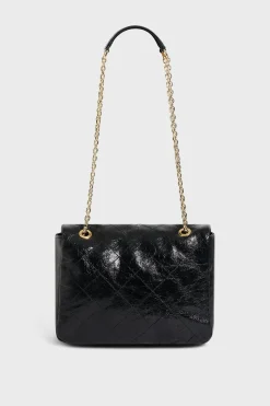 Pablo Sac travers en cuir matelassé - LEAH Noir Clearance