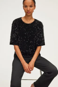 Pablo Top à sequins s - ALESSIA Noir Shop
