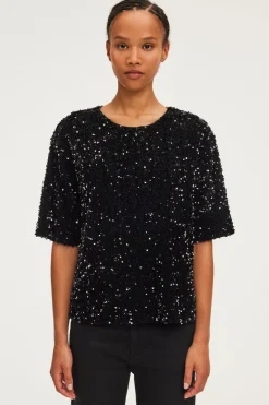 Pablo Top à sequins s - ALESSIA Noir Shop