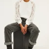 Pablo Top aux manches en dentelle - BRELLE Ecru Shop