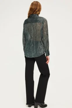 Pablo Top en lurex et col lavallière - BRUNA Canard Flash Sale