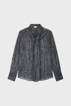 Pablo Top en lurex et col lavallière - BRUNA Canard Flash Sale