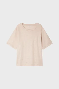 Pablo T-shirt manches courtes en lin dé - AMINA Or Hot