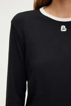 Pablo T-shirt manches longues à logo - ANNECLAIRE Noir Hot