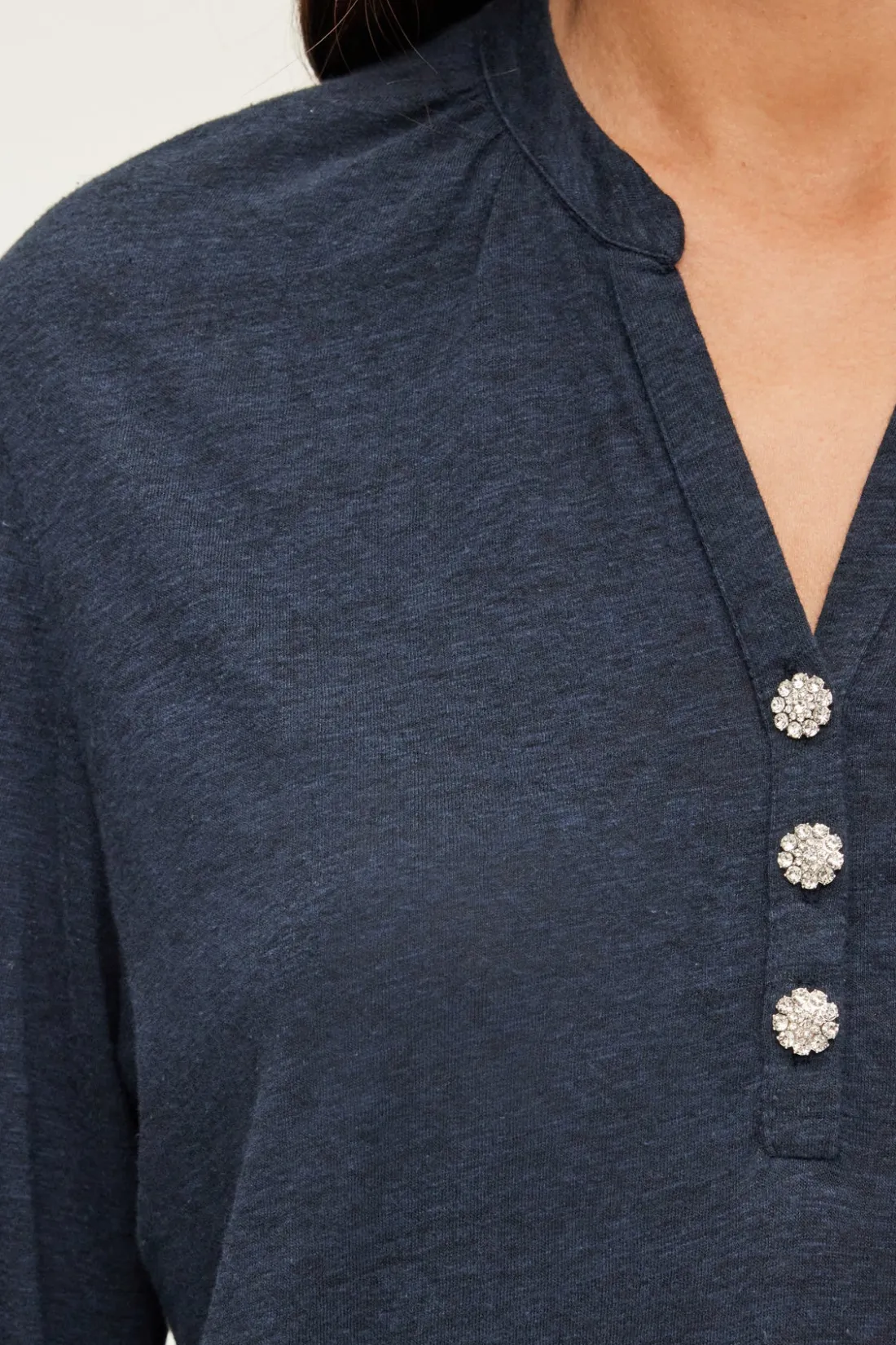 Pablo T-shirt manches longues et strass - ALYS Marine Shop