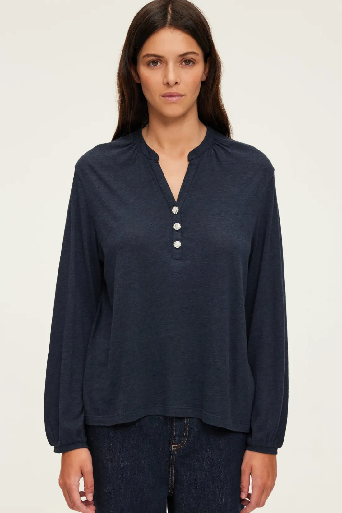 Pablo T-shirt manches longues et strass - ALYS Marine Shop