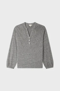 Pablo T-shirt manches longues et strass - ALYS GrisChiné Hot