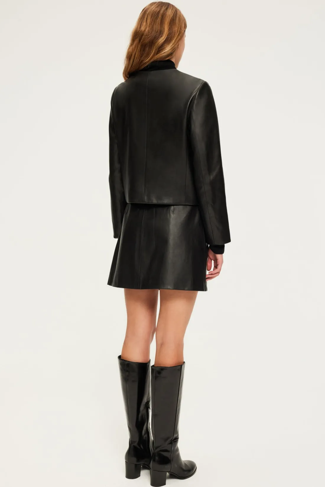 Pablo Veste courte en cuir - BURCINE Noir Cheap