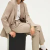 Pablo Veste croisée en flanelle unie - MARJORIE Sable Outlet