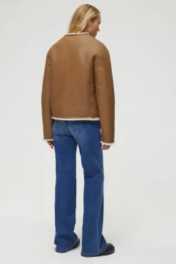 Pablo Veste en peau lainée réversible - ZOELISE Camel New