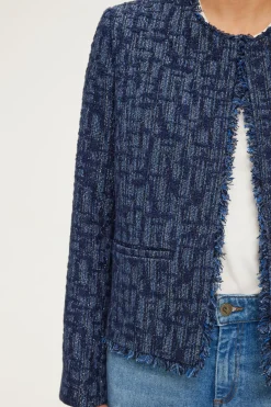 Pablo Veste en tweed effet denim - MAUGEEN Indigo Cheap