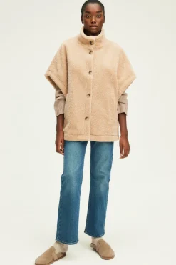 Pablo Veste sans manche en fausse fourrure - LUCILLE Sable Cheap